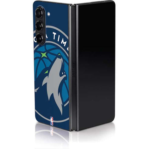 NBA Minnesota Timberwolves Large Logo Galaxy Z Fold5 5G Skin