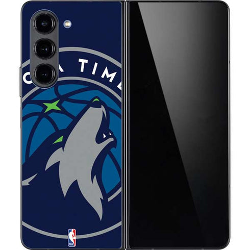 NBA Minnesota Timberwolves Large Logo Galaxy Z Fold5 5G Skin