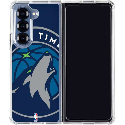 NBA Minnesota Timberwolves Large Logo Galaxy Z Fold6 Clear Case