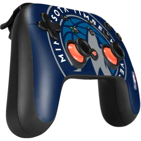 NBA Minnesota Timberwolves Large Logo Google Stadia Controller Skin