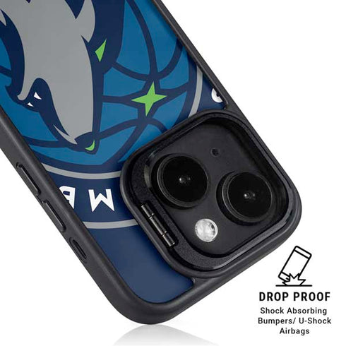 NBA Minnesota Timberwolves Large Logo iPhone 14 Plus Kickstand Case