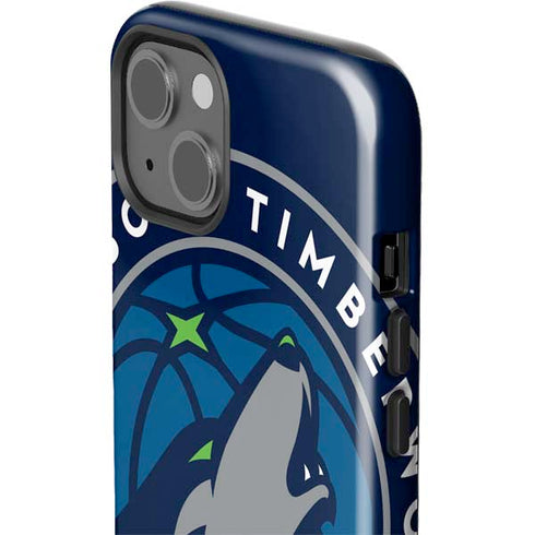 NBA Minnesota Timberwolves Large Logo iPhone 15 Impact Case