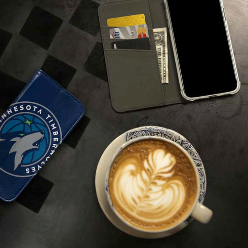NBA Minnesota Timberwolves Large Logo iPhone 15 Plus Folio Case
