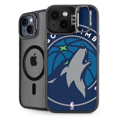 NBA Minnesota Timberwolves Large Logo iPhone 15 Plus Kickstand Case