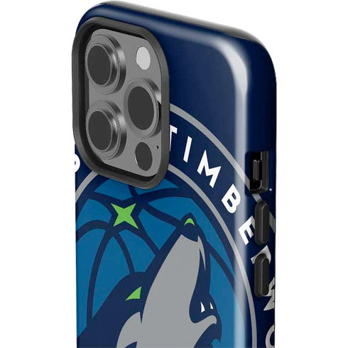 NBA Minnesota Timberwolves Large Logo iPhone 15 Pro Impact Case