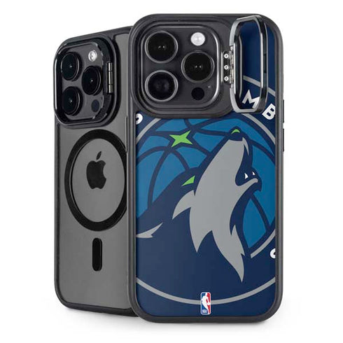 NBA Minnesota Timberwolves Large Logo iPhone 15 Pro Max Kickstand Case