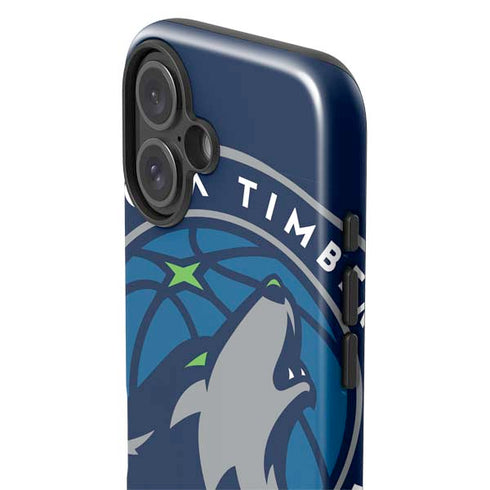 NBA Minnesota Timberwolves Large Logo iPhone 16 Plus Impact Case