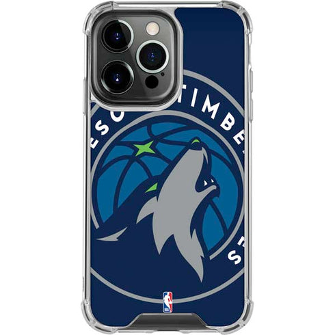 NBA Minnesota Timberwolves Large Logo iPhone 16 Pro Clear Case