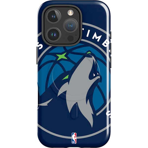 NBA Minnesota Timberwolves Large Logo iPhone 16 Pro Magsafe Impact Case