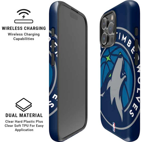 NBA Minnesota Timberwolves Large Logo iPhone 16 Pro Magsafe Impact Case