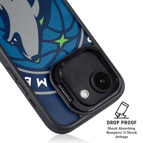 NBA Minnesota Timberwolves Large Logo iPhone 16e Kickstand Case