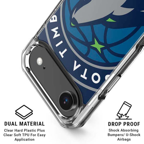 NBA Minnesota Timberwolves Large Logo iPhone 17 Air Clear Case