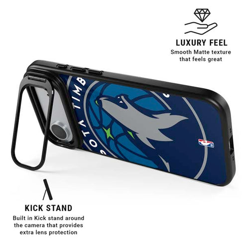 NBA Minnesota Timberwolves Large Logo iPhone 17 Air Kickstand Case