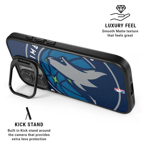 NBA Minnesota Timberwolves Large Logo iPhone 17 Kickstand Case