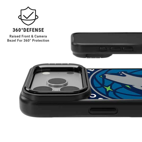 NBA Minnesota Timberwolves Large Logo iPhone 17 Pro Kickstand Case