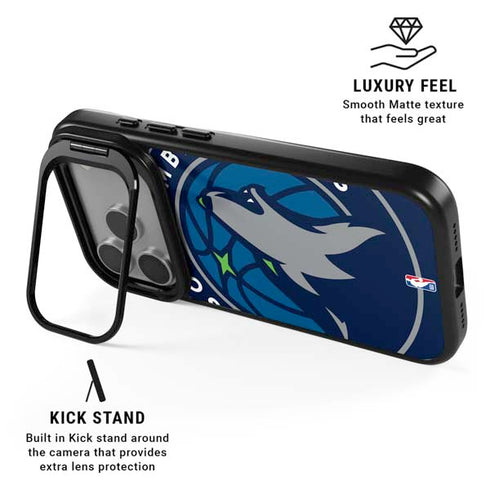 NBA Minnesota Timberwolves Large Logo iPhone 17 Pro Max Kickstand Case