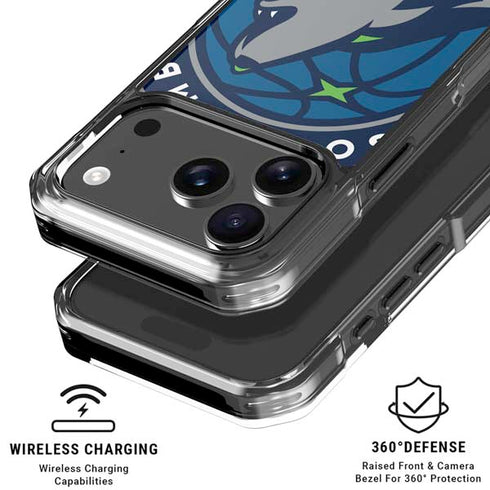 NBA Minnesota Timberwolves Large Logo iPhone 18 Pro Clear Case