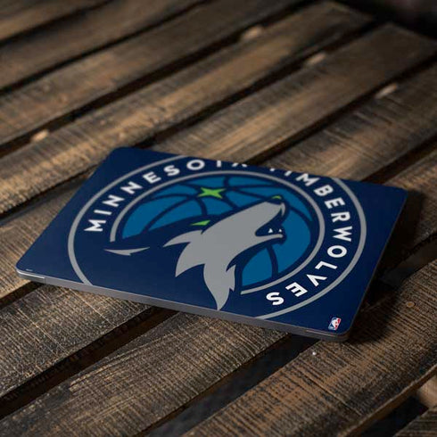 NBA Minnesota Timberwolves Large Logo Apple MacBook Air Skin