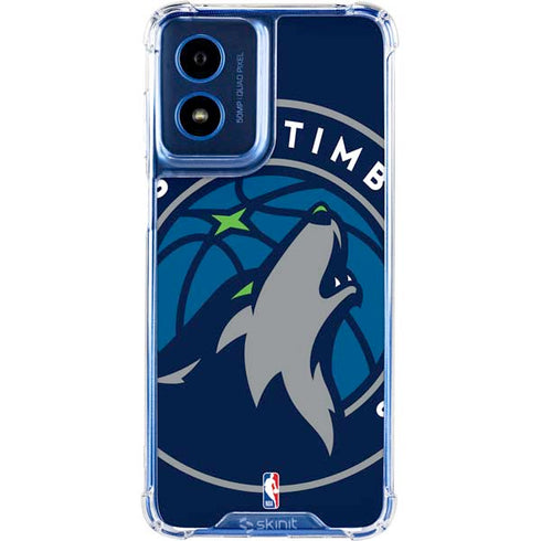 NBA Minnesota Timberwolves Large Logo Moto G 5G (2024) Clear Case