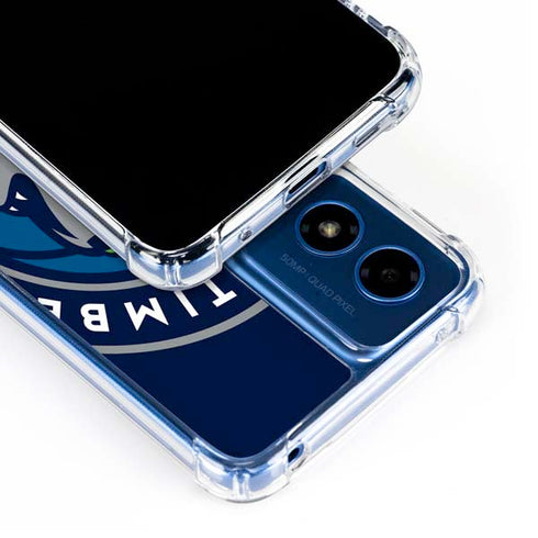 NBA Minnesota Timberwolves Large Logo Moto G 5G (2024) Clear Case