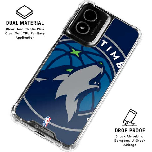 NBA Minnesota Timberwolves Large Logo Moto G Power 5G (2024) Clear Case
