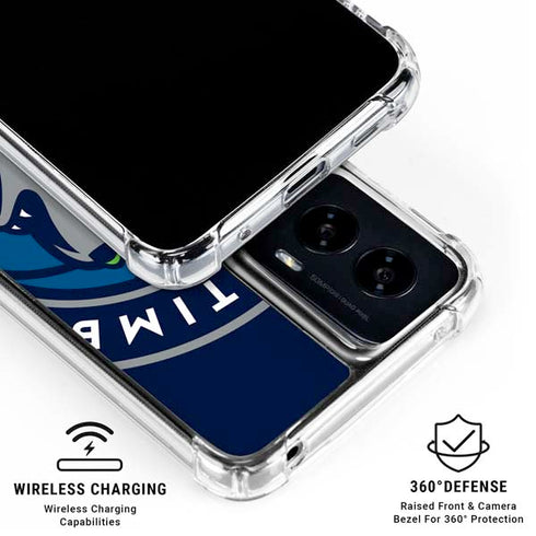 NBA Minnesota Timberwolves Large Logo Moto G Power 5G (2024) Clear Case