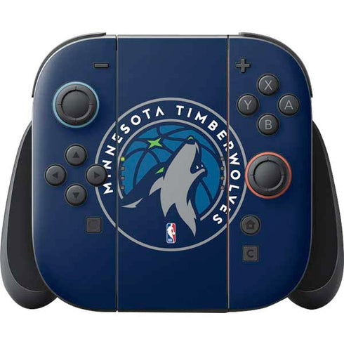 NBA Minnesota Timberwolves Large Logo Nintendo Switch 2 (2025) Joy-Con Controller Skin
