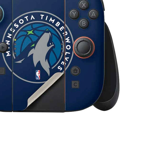 NBA Minnesota Timberwolves Large Logo Nintendo Switch 2 (2025) Joy-Con Controller Skin