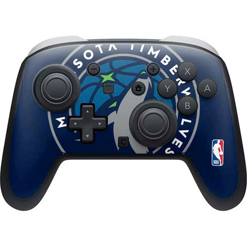 NBA Minnesota Timberwolves Large Logo Nintendo Switch 2 (2025) Pro Controller Skin
