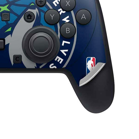 NBA Minnesota Timberwolves Large Logo Nintendo Switch 2 (2025) Pro Controller Skin