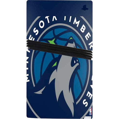 NBA Minnesota Timberwolves Large Logo PS5 Pro Console Skin