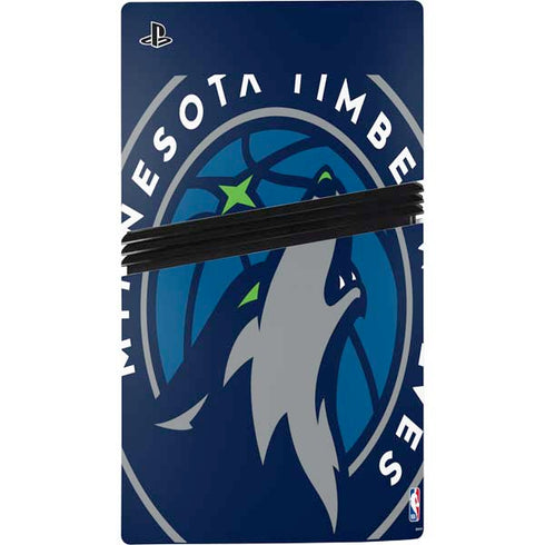 NBA Minnesota Timberwolves Large Logo PS5 Pro Disk Console Skin
