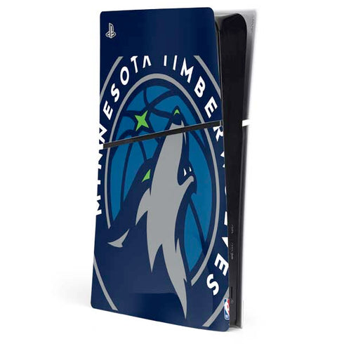NBA Minnesota Timberwolves Large Logo PS5 Slim Digital Edition Console Skin