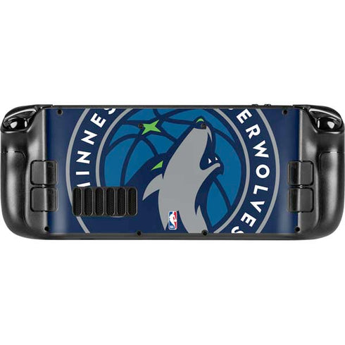 NBA Minnesota Timberwolves Large Logo Steam Deck Handheld Gaming Computer OLED Skin