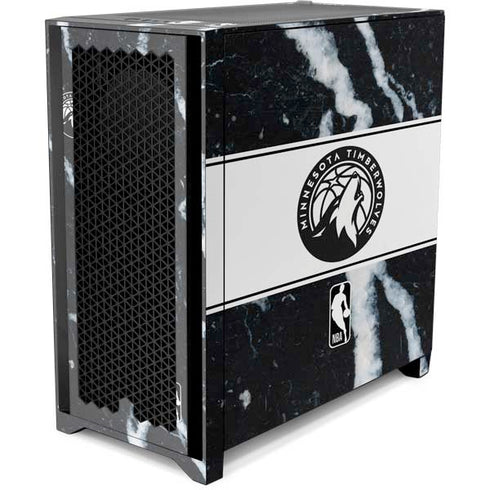 NBA Minnesota Timberwolves Marble Corsair 4000D Tempered Glass Mid-Tower ATX Case Skin