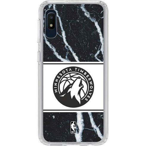 NBA Minnesota Timberwolves Marble Galaxy A10e Clear Case