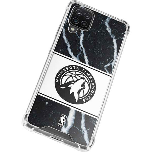 NBA Minnesota Timberwolves Marble Galaxy A12 Clear Case