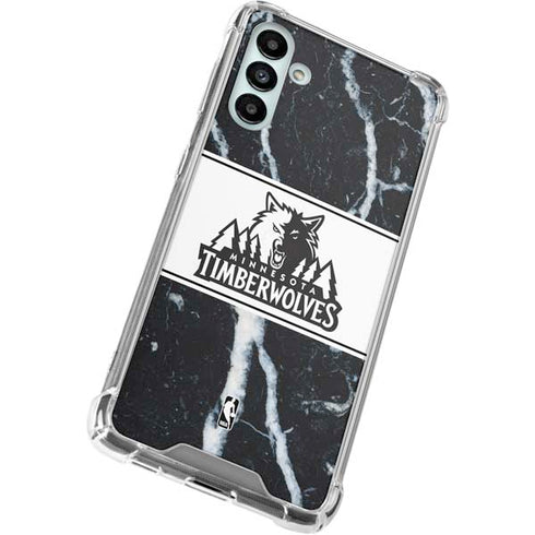 NBA Minnesota Timberwolves Marble Galaxy A13 5G Clear Case