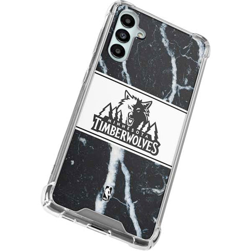 NBA Minnesota Timberwolves Marble Galaxy A14 5G Clear Case