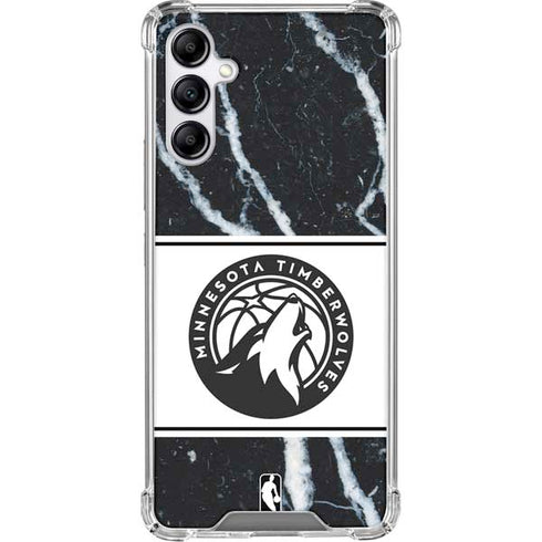 NBA Minnesota Timberwolves Marble Galaxy A14 5G Clear Case