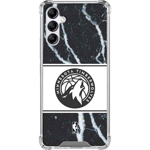 NBA Minnesota Timberwolves Marble Galaxy A15 5G Clear Case