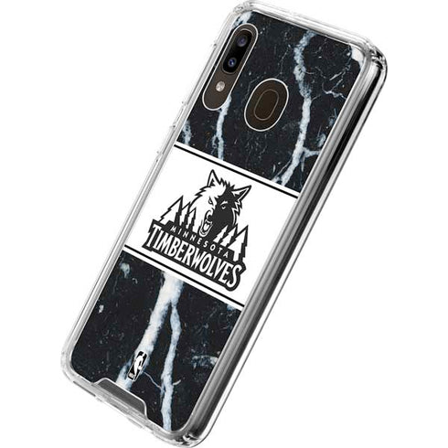 NBA Minnesota Timberwolves Marble Galaxy A30 Clear Case
