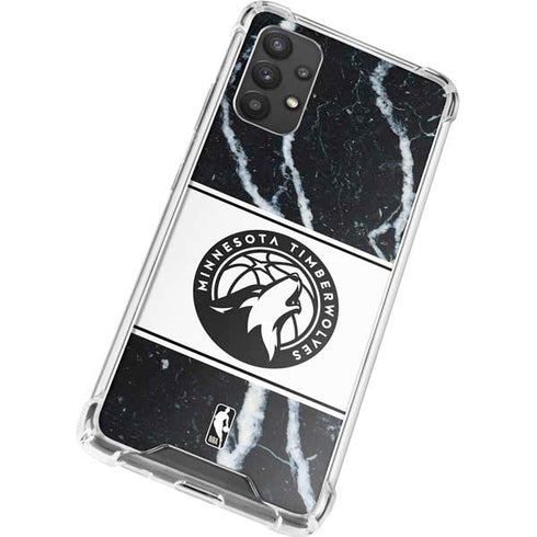 NBA Minnesota Timberwolves Marble Galaxy A32 5G Clear Case