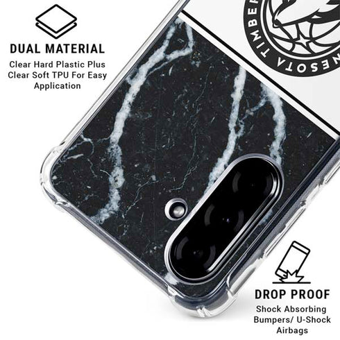 NBA Minnesota Timberwolves Marble Galaxy A36 5G Clear Case