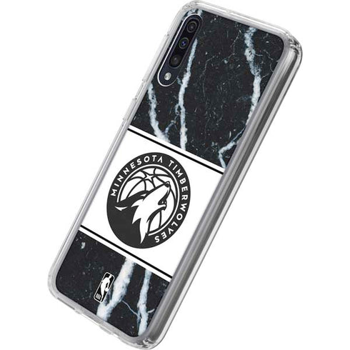 NBA Minnesota Timberwolves Marble Galaxy A50 Clear Case