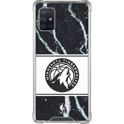 NBA Minnesota Timberwolves Marble Galaxy A51 5G Clear Case