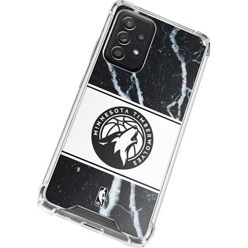 NBA Minnesota Timberwolves Marble Galaxy A52 5G Clear Case