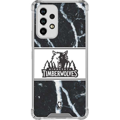 NBA Minnesota Timberwolves Marble Galaxy A53 5G Clear Case