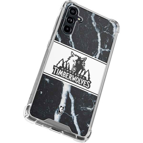 NBA Minnesota Timberwolves Marble Galaxy A54 5G Clear Case