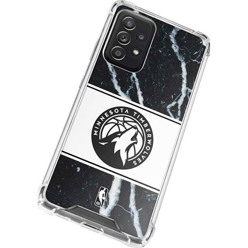 NBA Minnesota Timberwolves Marble Galaxy A72 5G Clear Case